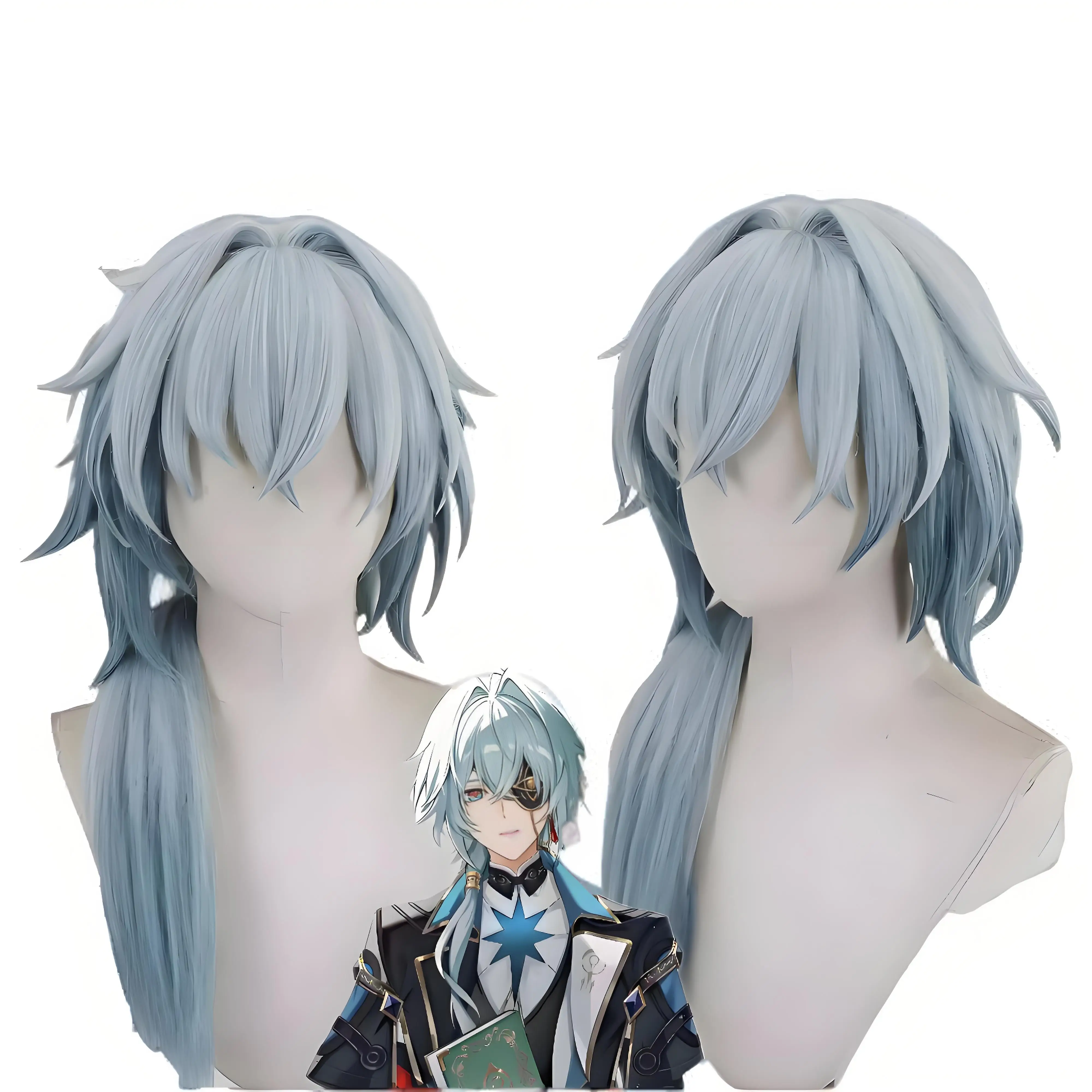 วิกผมคอสเพลย์ Honkai Star Rail Lukha Xia – วิกผมสังเคราะห์ทนความร้อนแบบกำหนดเองสำหรับชุดคอสเพลย์อนิเมะ