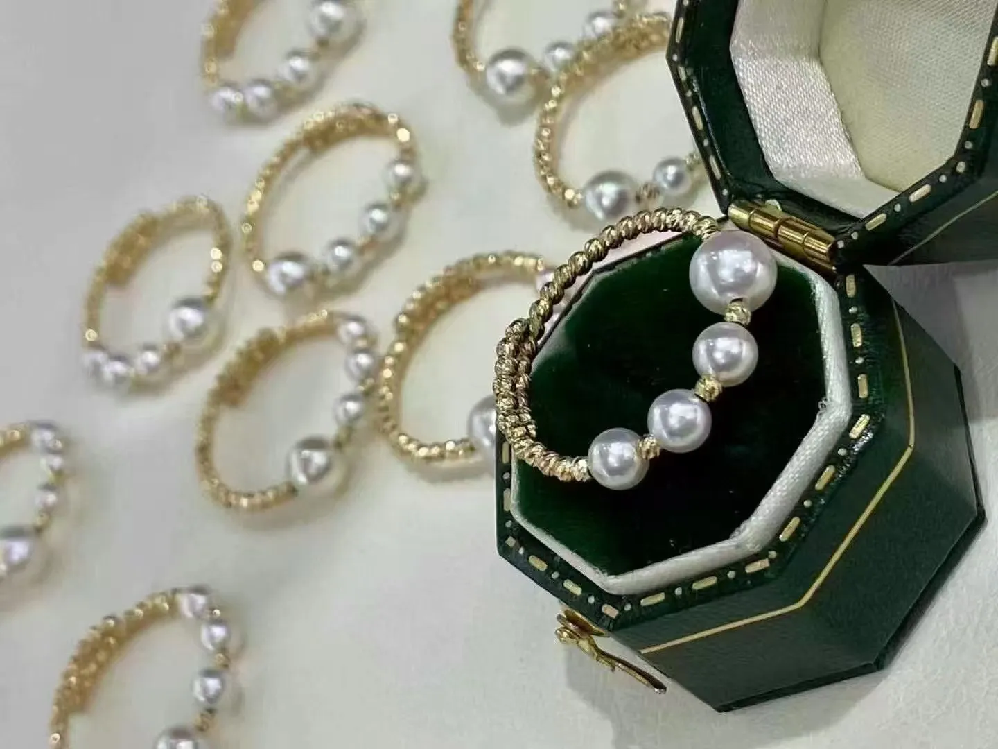 

Сертифицированный серебряный шар 925 пробы, натуральный пресноводный жемчуг, 3,5-6 мм, растягивающееся коктейльное кольцо из бисера, 2025 год, современные штабелируемые женские украшения