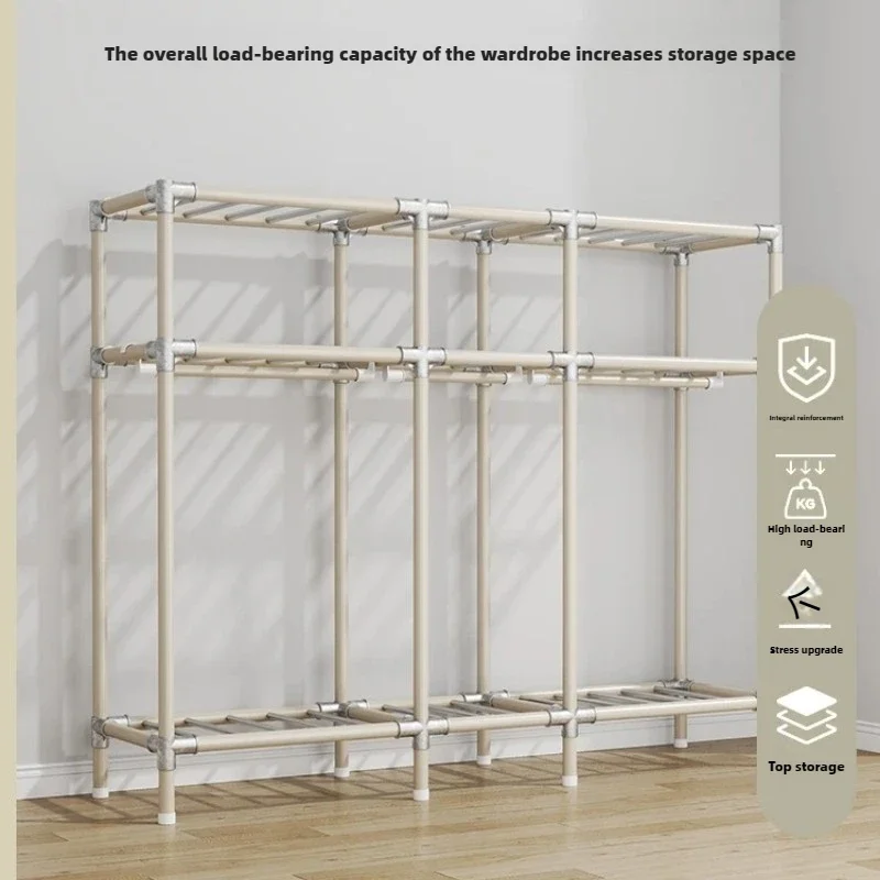 Foldable Wardrobe with Steel Pipe Bedroom Clothes Organizer  23MM Pipe Closet Multi-Size Wardrobe Closet Wardrobe for room