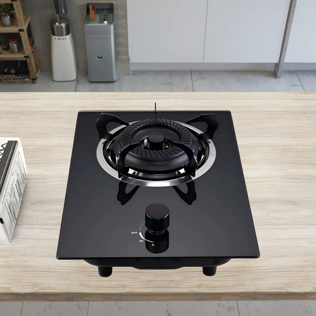 ALK High Quality Single burner China Smart Glass Table Top Gas Stove for Kitchen Household
