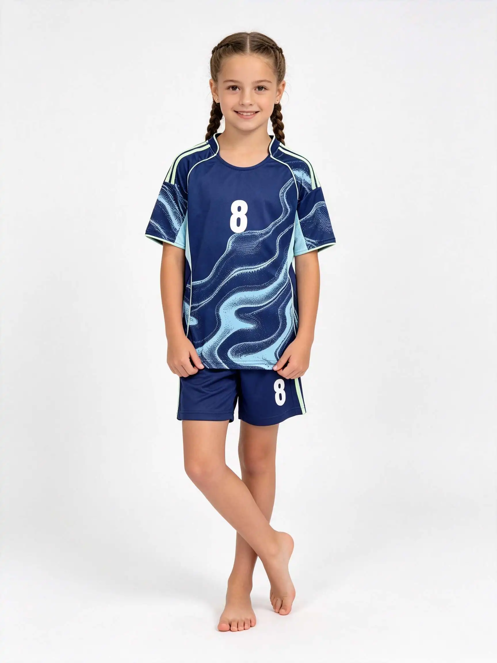 26/27 Unisex Blank Soccer Jersey Set, Kids & Adults Training Uniforms for WHITE    School Sports, Running & Team Events view 5
