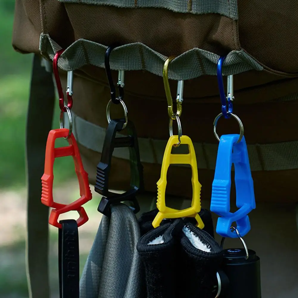 Glove Clip Holder Hanger with Carabiner Multifunction Camping Hiking Work Glove Hanger Carrier Keeper Grabber Belt Clamp