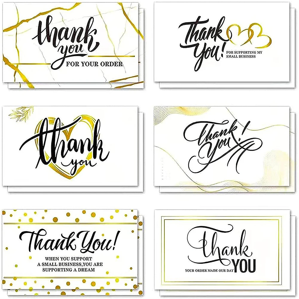 10-50pcs Thank You for Your Order Label Cards Greeting Tags Gift DIY Crafts Decoration Card For Small Business Cardstock