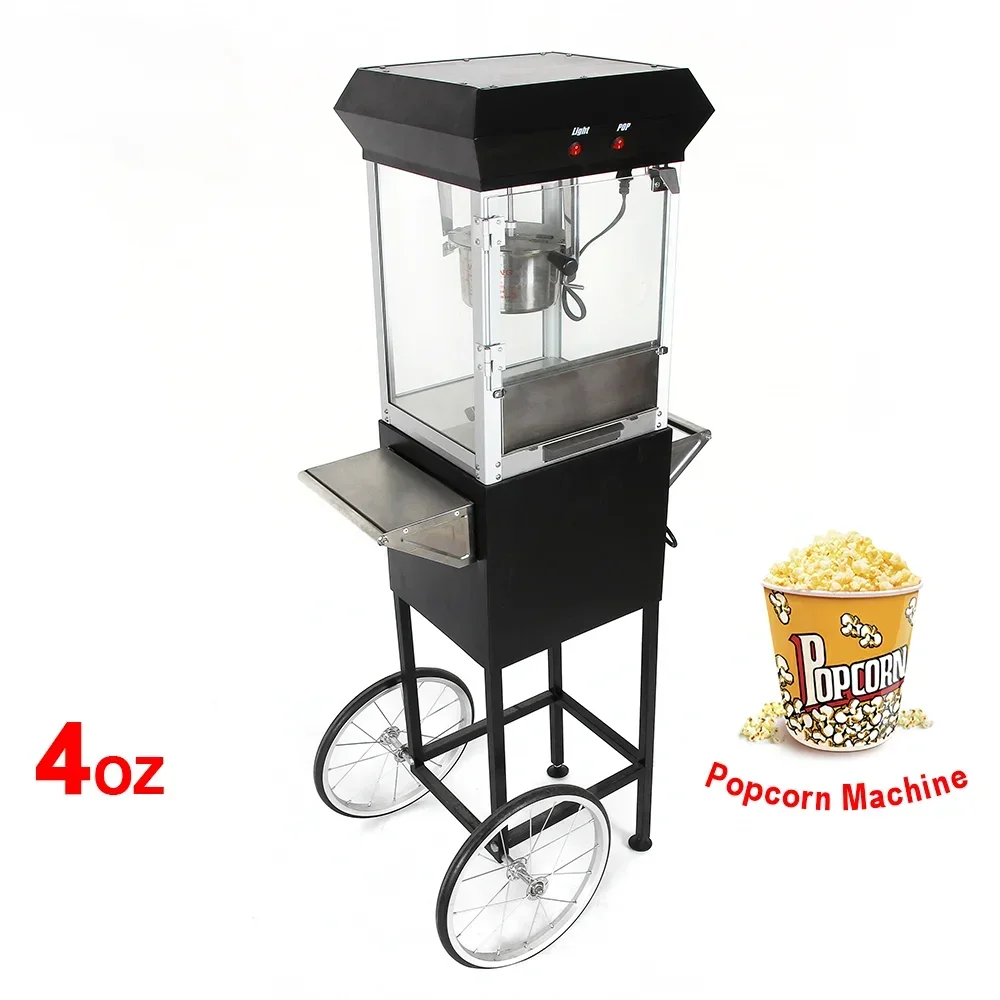 Pop Corn Snack Machines Popcorn Commercial Kettle Corn Popcorn Ball Maker Commercial Mobile Electrics Popcorn Machine Cart