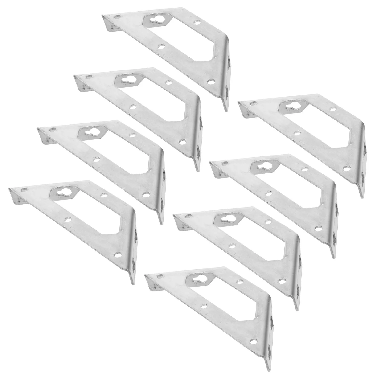 เหล็กฉากยึดมุมสแตนเลส 8 ชิ้น สำหรับติดตั้งเฟอร์นิเจอร์ งานหนัก ใช้ได้กับชั้นวาง ตู้ โต๊ะ