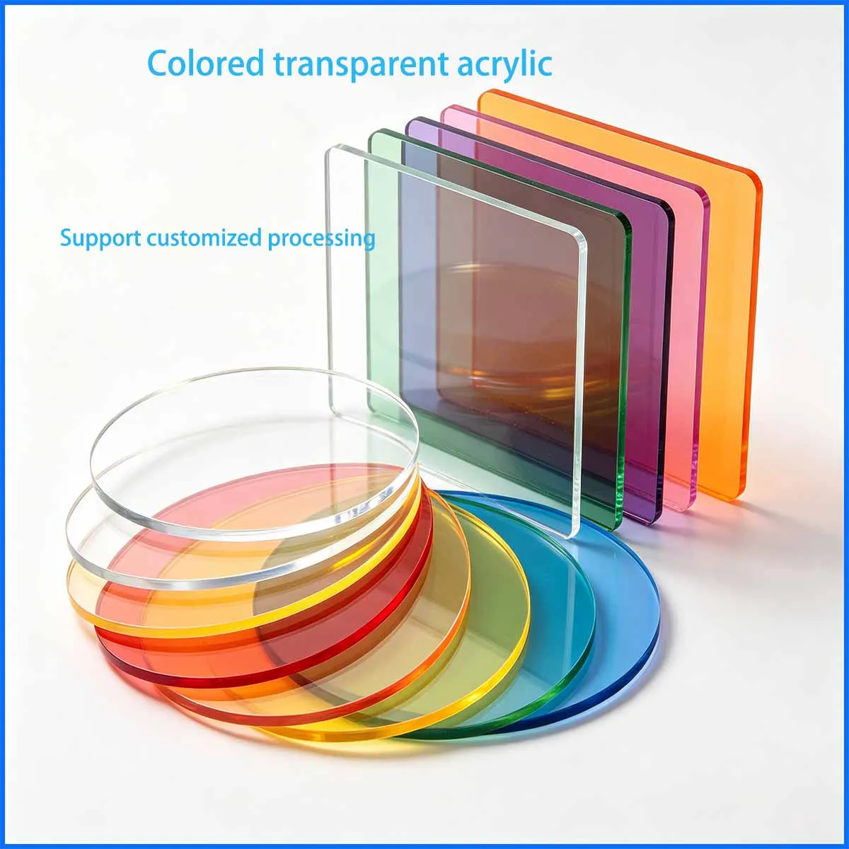 Customized Processing Of Circular Colored Acrylic Sheets, With Multiple Colors To Choose From， 3mm Thick