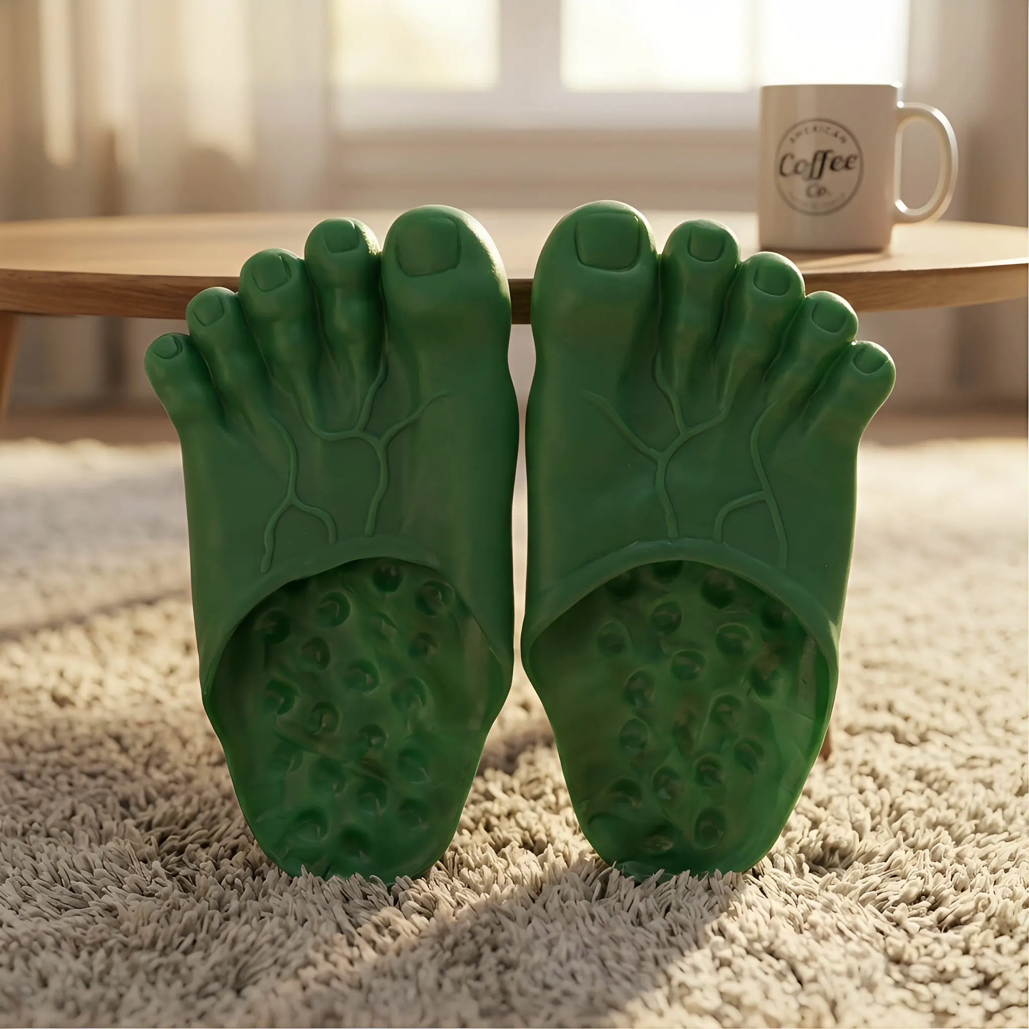 Giant Feet Slipper Green Scary Design Halloween Costume Props Masquerade Party Supplies Halloween Props Giant Feet Slippers