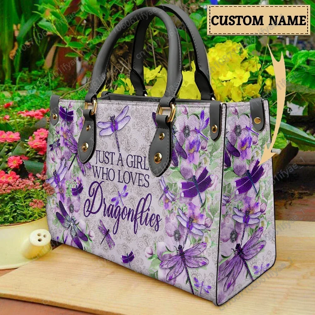 Dragonfly Lovers New Fashion Totes Luxury Hand Bags for Women Elegant Handbags Personalized Designer Female Bolsas Para Mujeres