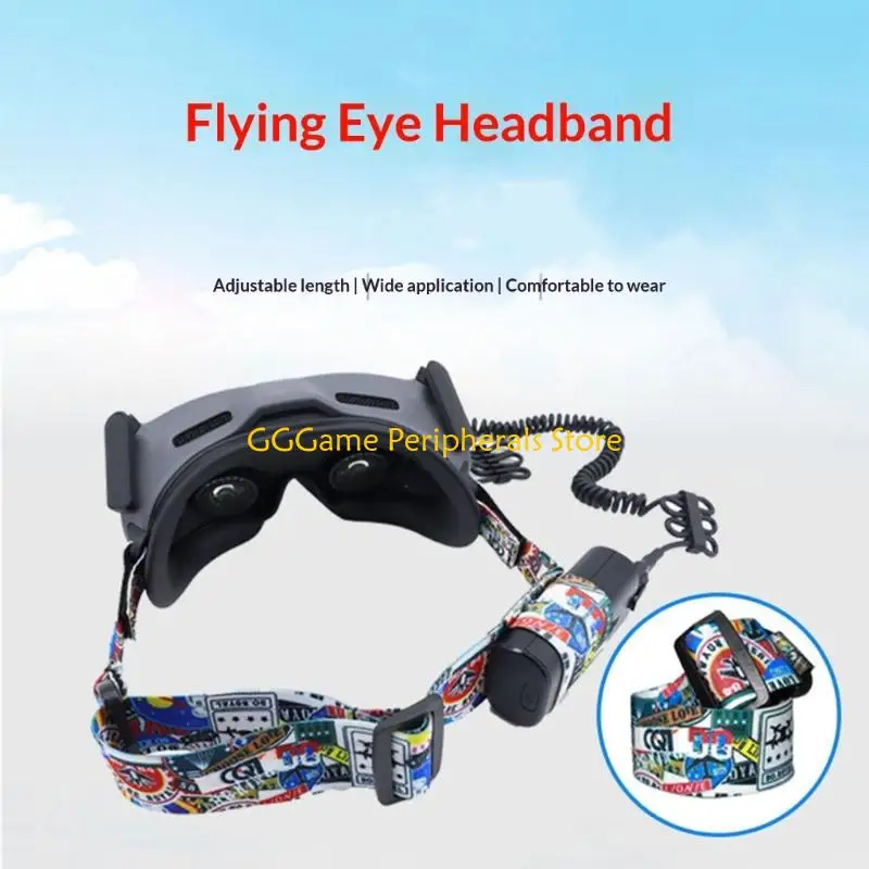 

U55B Adjustable Headband for ‌Antigravity Camera Accessories Graffiti Pattern