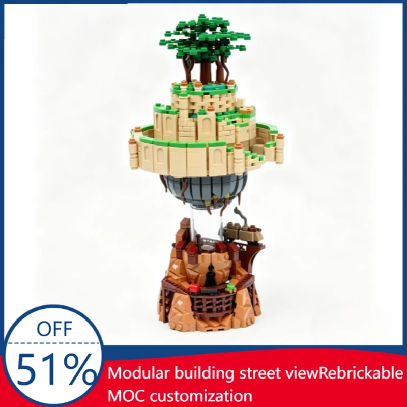 

967PCS Castle In The Sky Floating City Model Custom Building Blocks Assembly Fantasy Scene Education Toy Creative Birthday Gift
