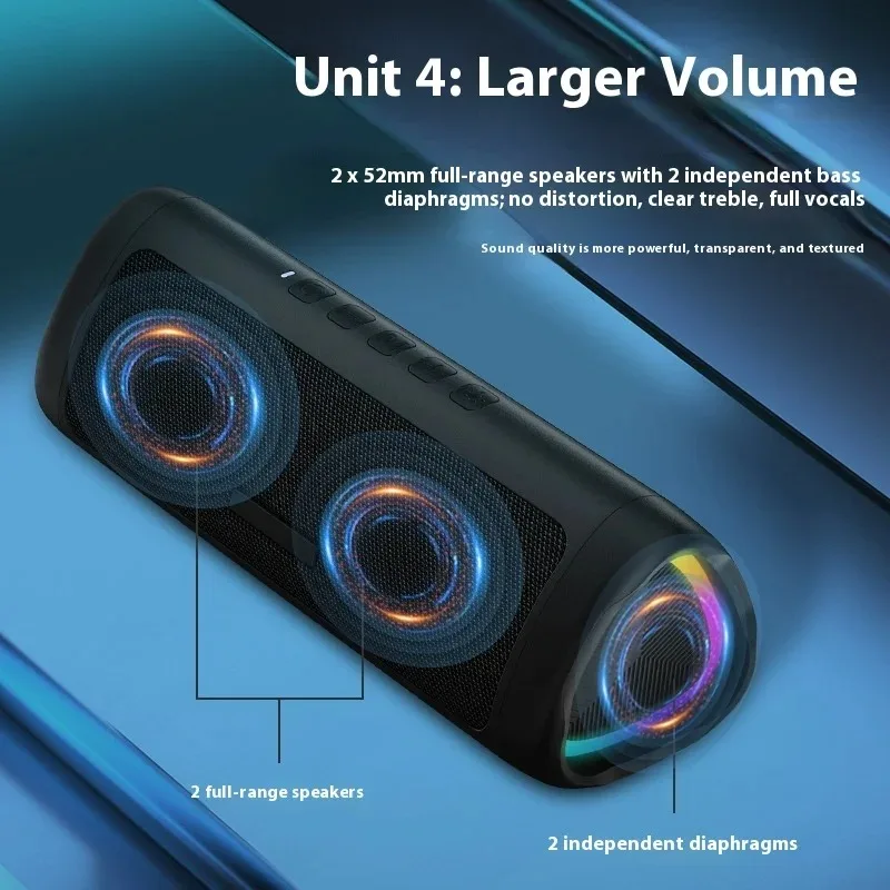 

Wireless Bluetooth Speaker Portable Mini Radio Waterproof Small Subwoofer Sound Box Music Woofer Computer Bluetooth Speaker
