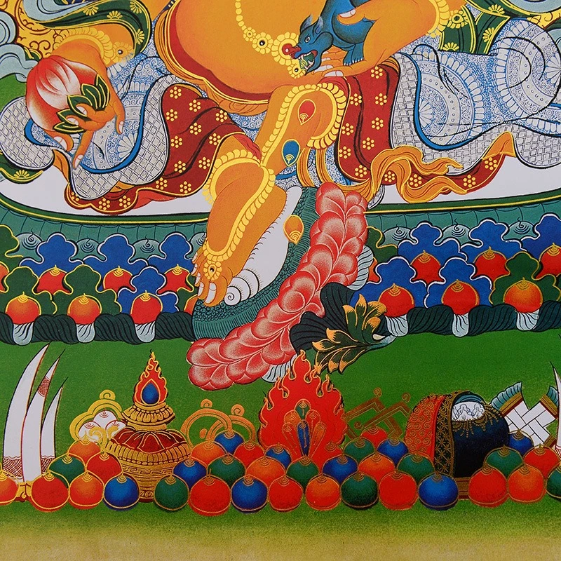 61*37cm Tibetan Style Buddha Statue Hanging Painting Livingroom Study Diningroom Entrance Hall Decorative Buddhist Decoration