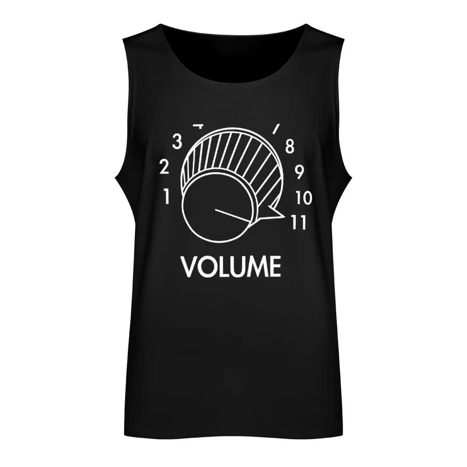 Volume Knob Up To 11 Funny Guitar Musician T-Shirt Gift Rock Heavy Metal Tank Top Bodybuilding shirt sports clothes for men