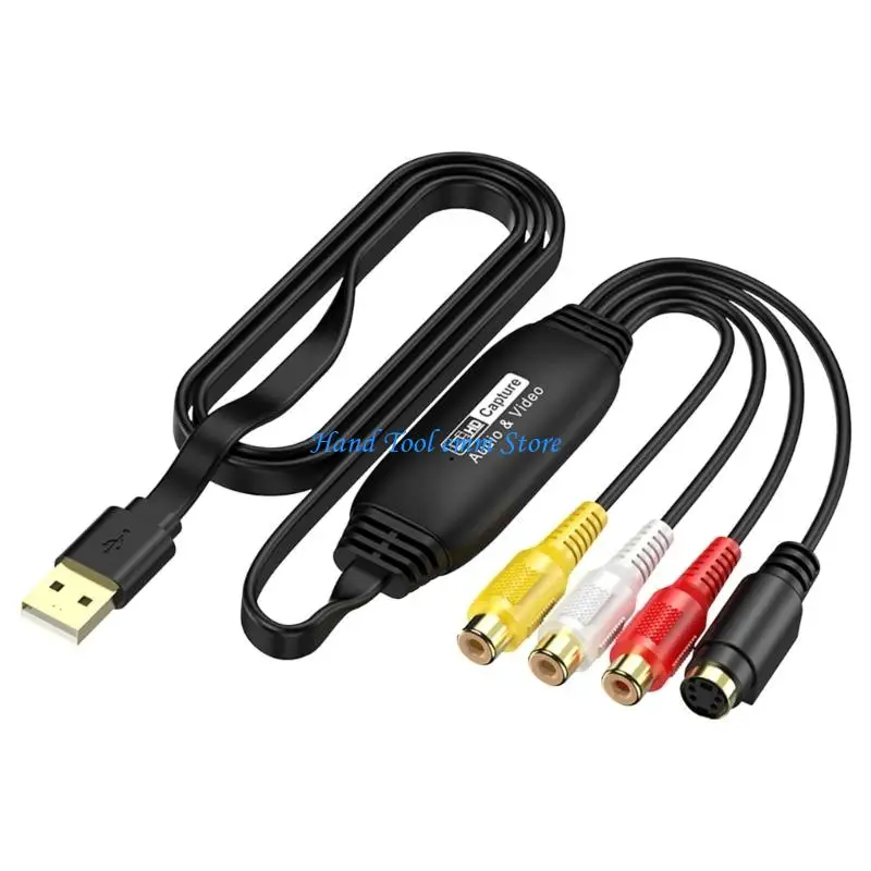 

H37F VHS To Digital Converter USB Video Sound Capturing Card USB Video Capturing Replacement for Home Entertainment Accessories