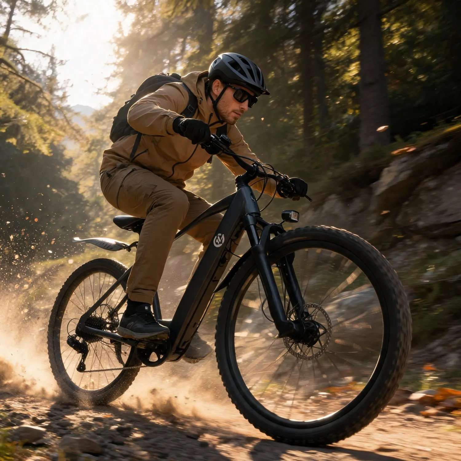 Electric Mountain Bike, Full Suspension, 500W Motor, Pedal Assist, Removable Battery, Pro Race Build, High Cost Performance, for Hill Climbing Ebike, Forest Path Cycling