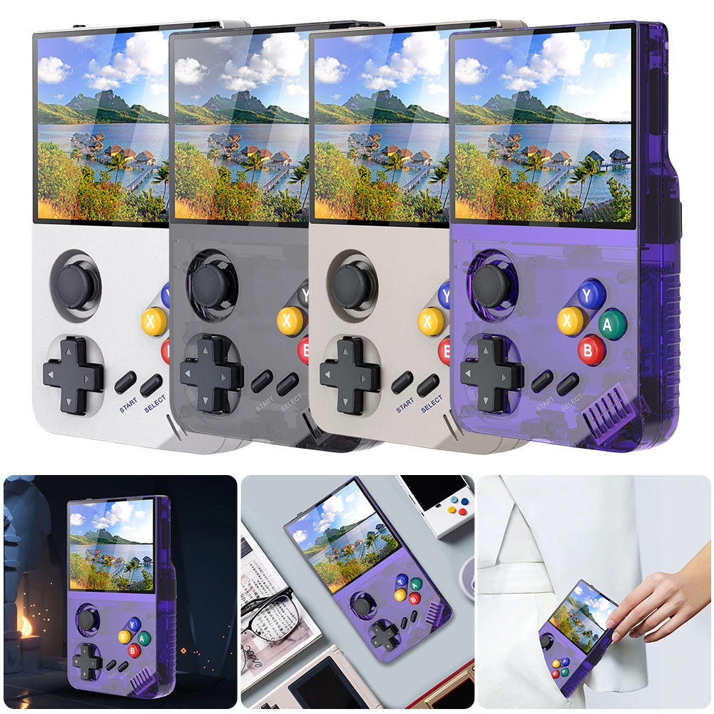 

M19 Retro Video Game Console 640*480 Portable Game Console 3.5 Inch 4K HD IPS Screen Linux/Emelec 4.3 System Gifts for Children