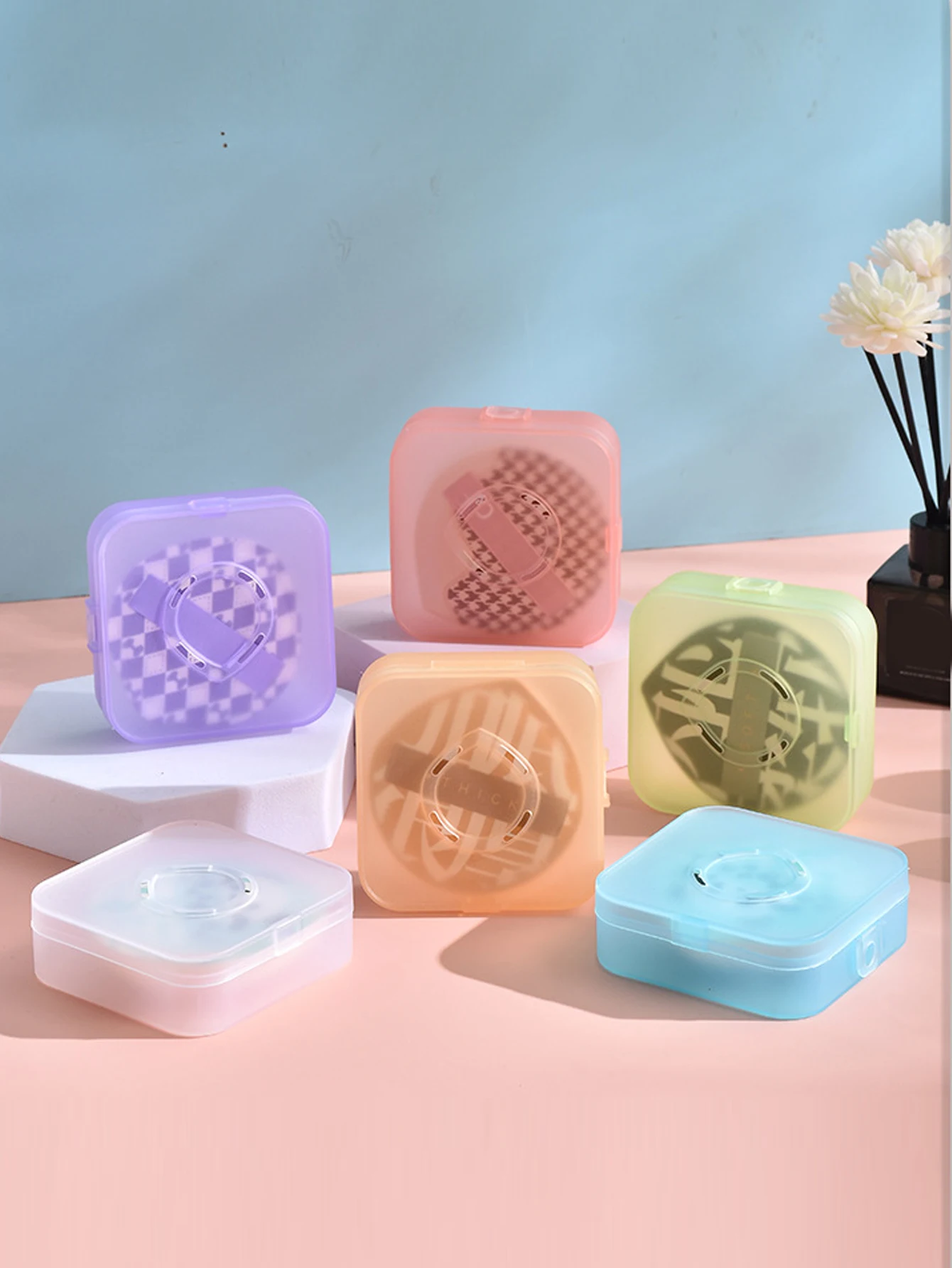 1PC ポータブルカメラ空のエアクッション化粧パフボックス化粧ケース容器パウダースポンジ付き BB クリームファンデーション