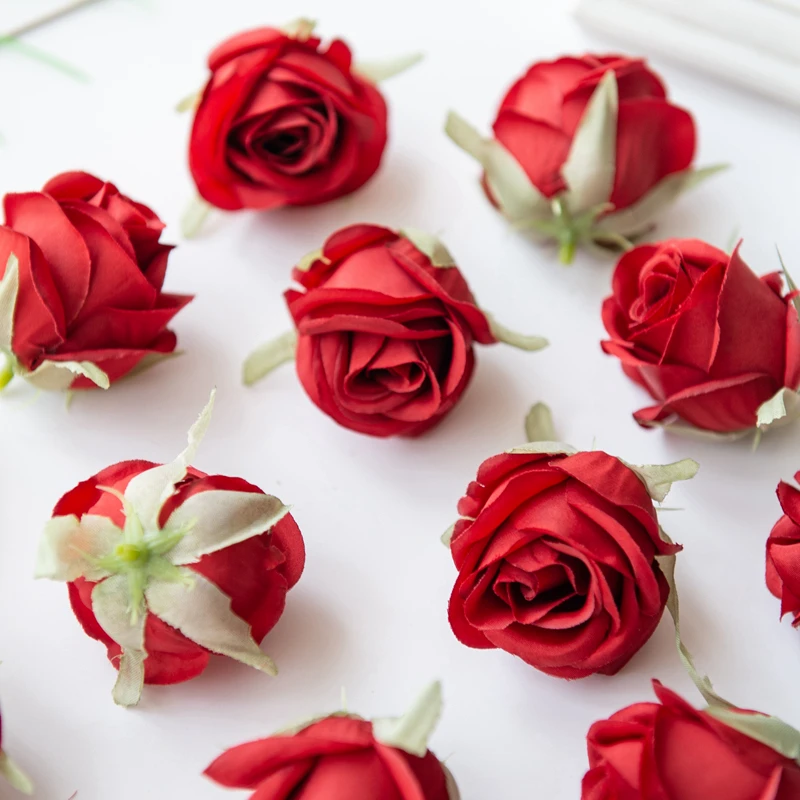 Rosenkopf-Seidenblumen für Heimdekoration, Vasen, Hochzeitsdekoration, Bastelbedarf, DIY-Valentinstag-Girlanden-Zubehör, Blumenwand – Detail 11