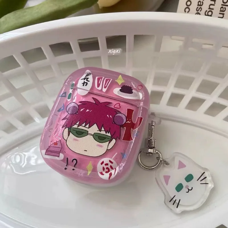 Anime Saiki Kusuo Creatieve Randapparatuur Apple Draadloze Bluetooth Airpods Pro Generatie 1 Headset Case Generatie 2 Generatie 3