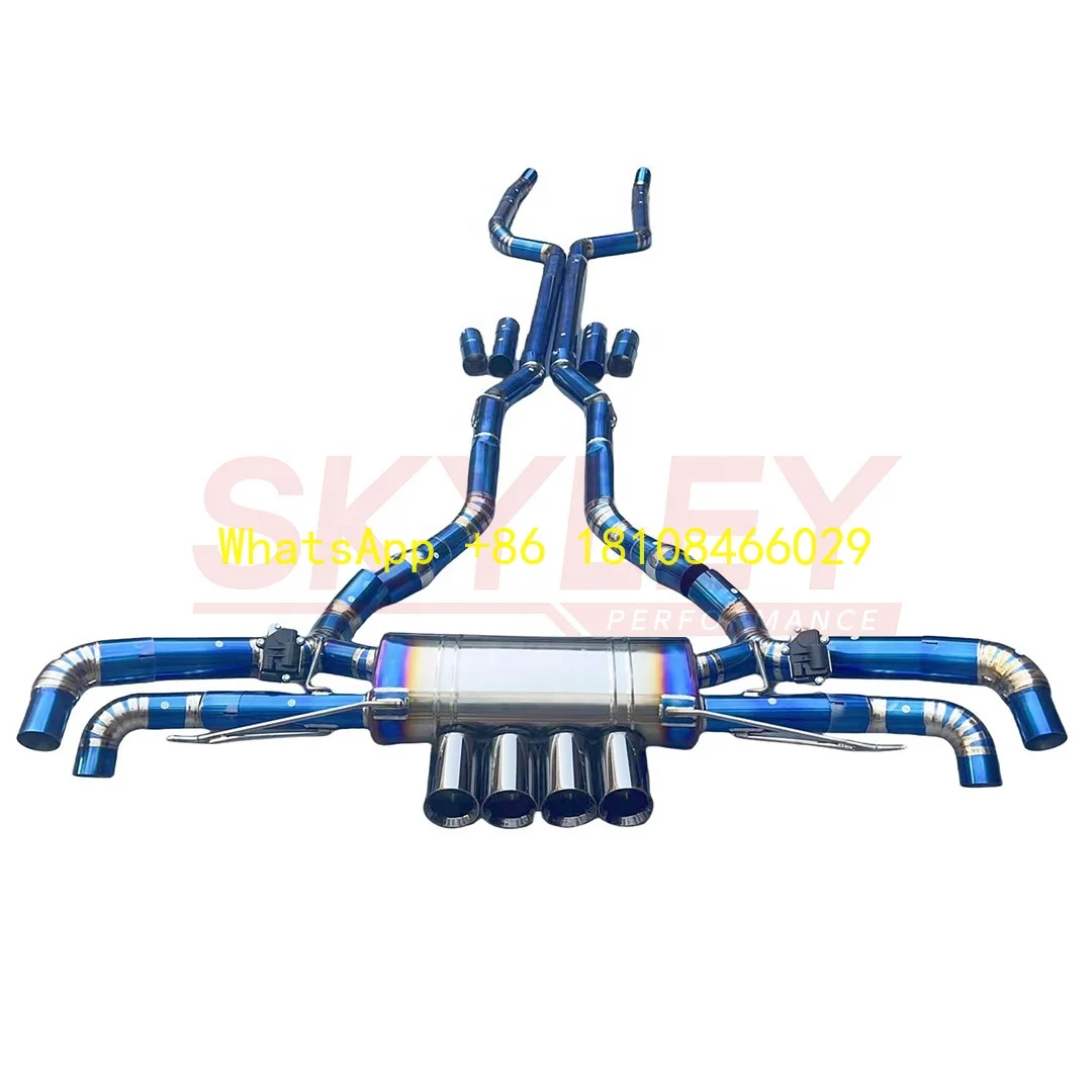 SKYLEY التيتانيوم العادم لسيارات Bmw X5 X6 X7 M50i M60i G05 G06 G07 V8 4.4t كاتم الصوت صمام التحكم Catback اكسسوارات السيارات