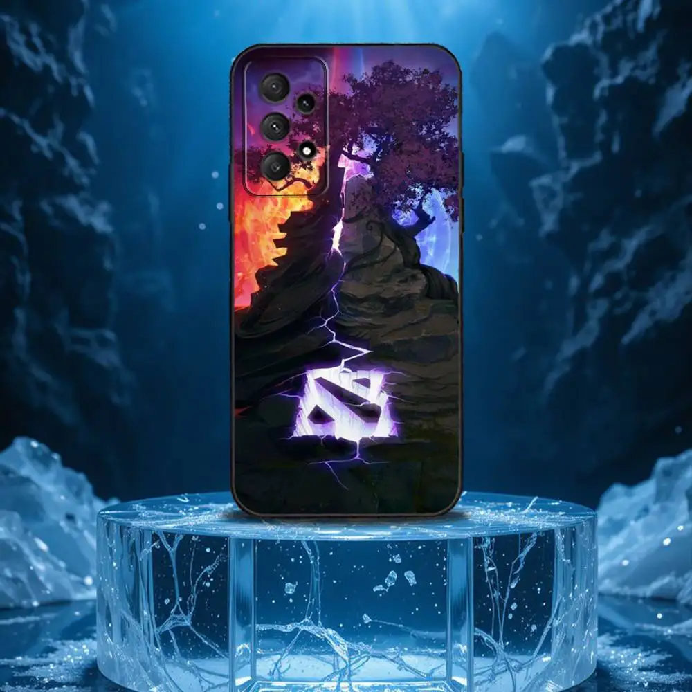 حافظة هاتف D-Dota 2 الرائعة لهاتف سامسونج جالاكسي A13، A21s، A22، A31، A32، A52، A53، A71، A80، غلاف أسود ناعم