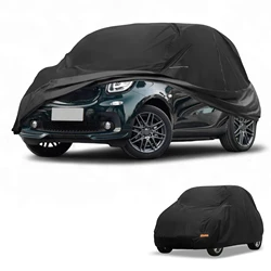 UXCELL Car Cover Waterproof All Weather Outdoor Anti-UV Full Exterior Cover for Smart Fortwo 210D-PU with Reflective Strips
