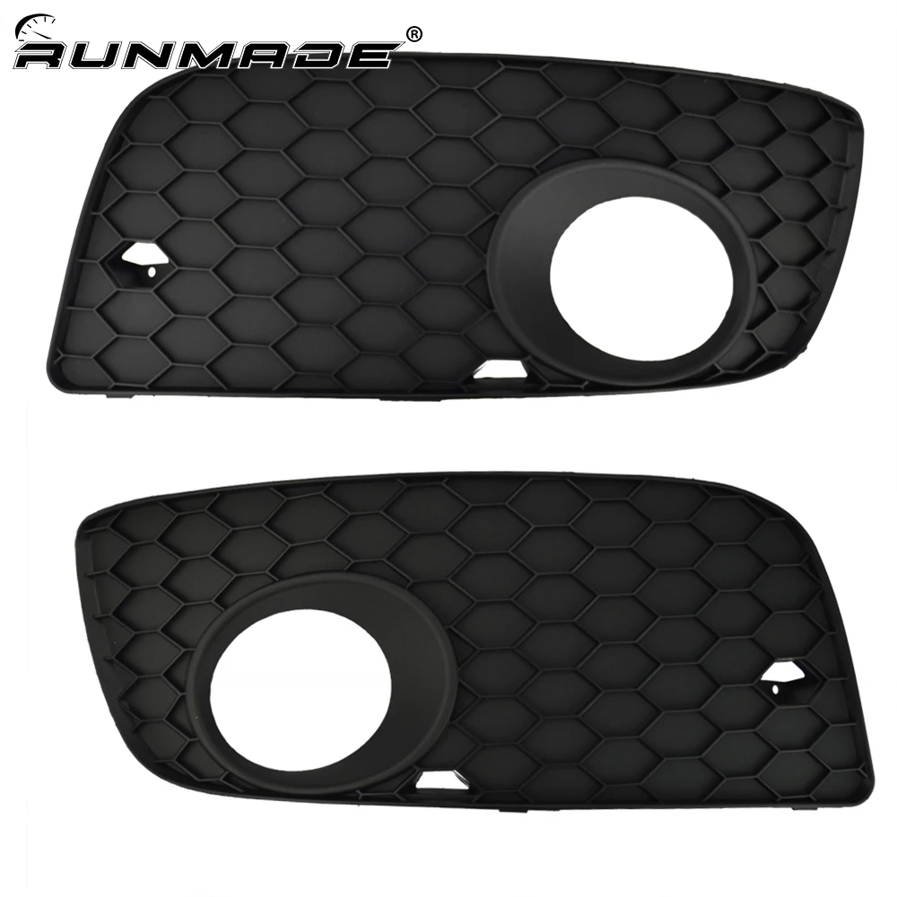 runmade ABS Plastic Front Lower Bumper Fog Light Grill Grille For VW Golf 5 MK5 GTI 2006 2007 2008 1KO 853 665S 1KO 853 666P
