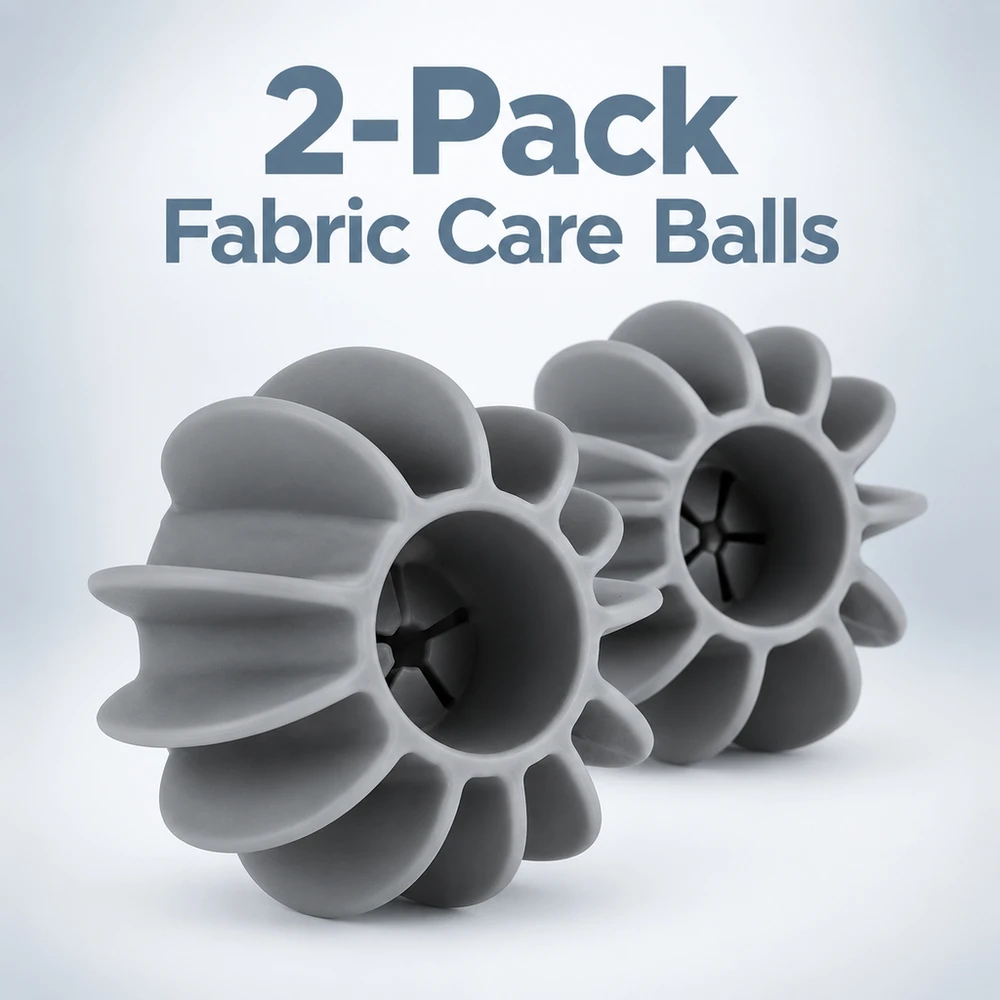 Large Grey Laundry Ball Set of 2 Reusable Fur Remover Anti Tangle Clothes Cleaner Hand Wash Accessory