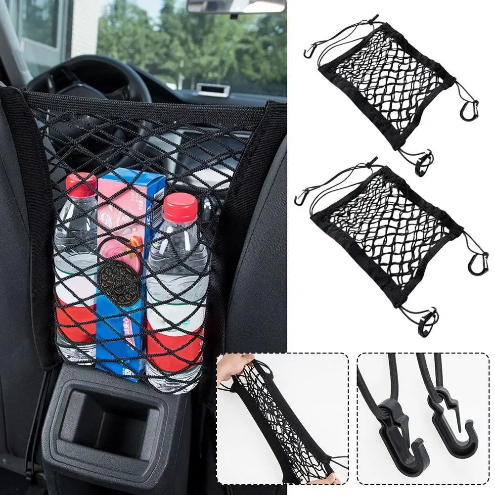 Motorcycle Cargo Net High Elastic Double Layer Storage Rubber Band For Helmet Luggage Mesh Net With Hooks Trunk Bag Accessories