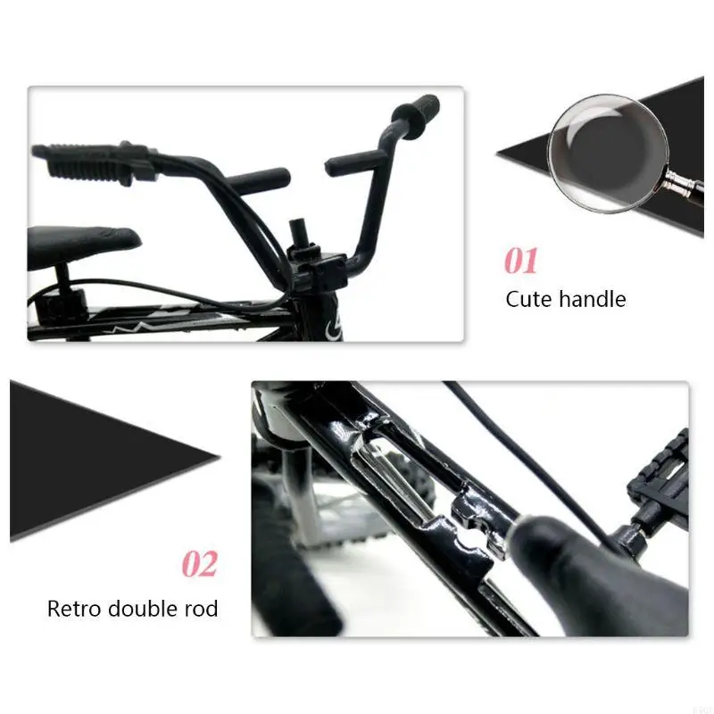 D5QF Mini Alloy Finger Biycle Sport Set Bike Fingerboard DIY cho trò chơi sáng tạo Trò chơi trượt băng trẻ đồ chơi trẻ