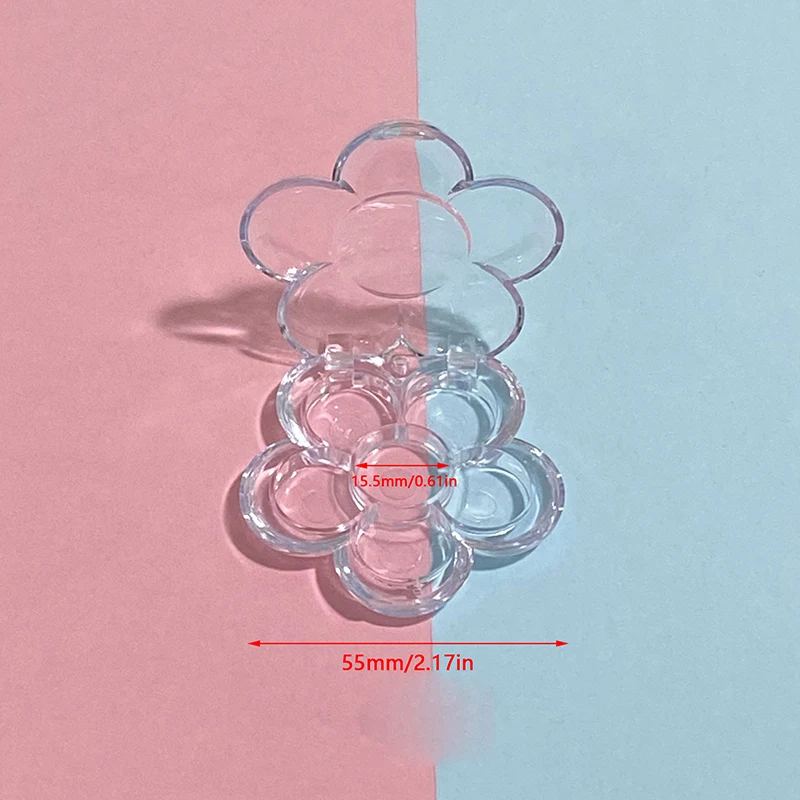 Estojo De Sombra De Olho Vazio, Caixa De Paleta De Maquiagem, Clarabóia De Plástico, Tampa Clara, Panela De Alumínio, Recipiente Redondo Cremoso De Corretivo, 6 Espaços