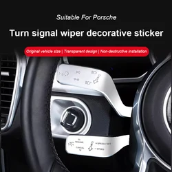 For Porsche Cayenne Panamera Interior Steering Wheel Headlight Switch Control Cover Turn Signal Windshield Wipers Switch Trims