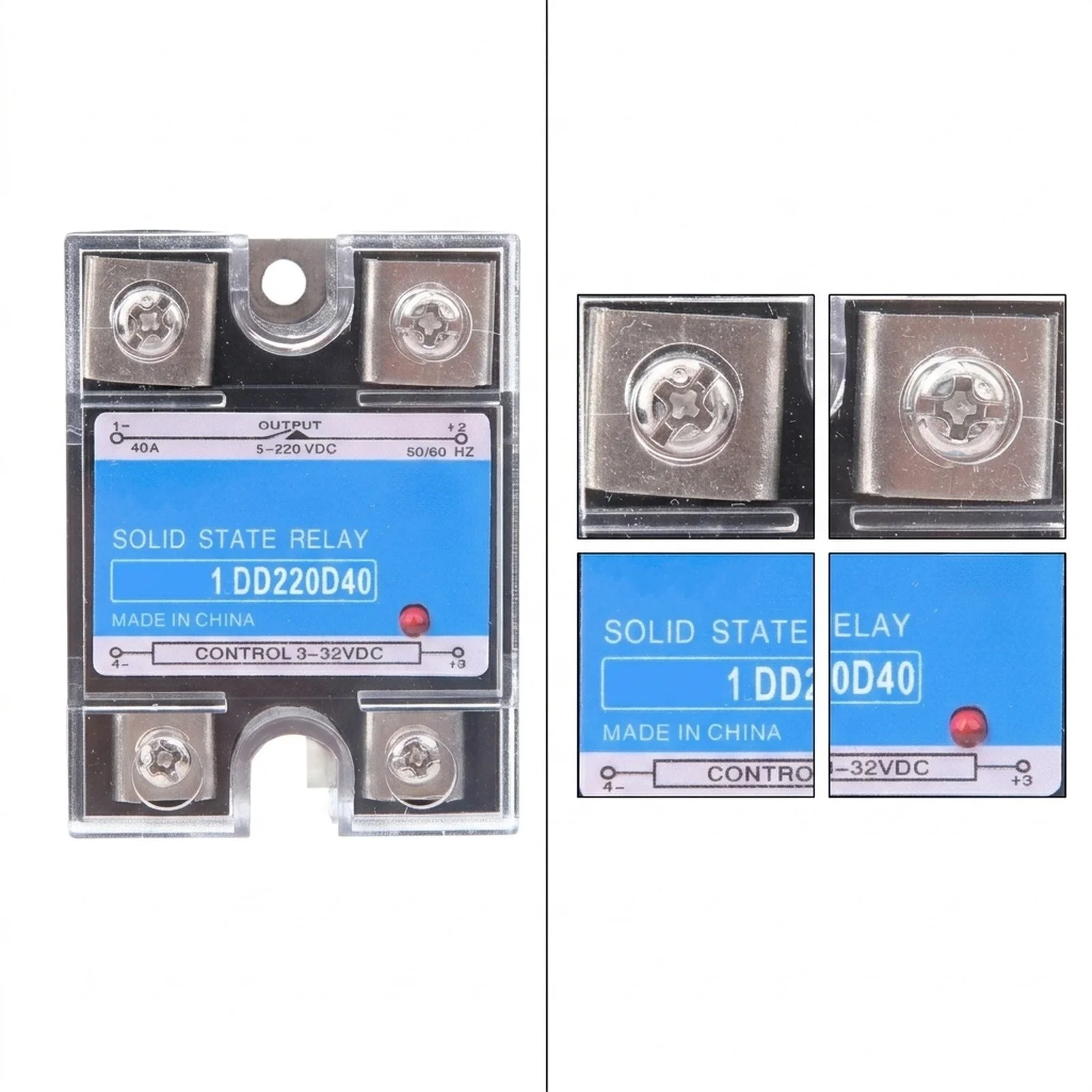 for ssr Control Relay 1.18x1.73x2.32in DC-DC DC4-12mA Load 5-220VDC Replacement Solid State Relay Accessory Adapter