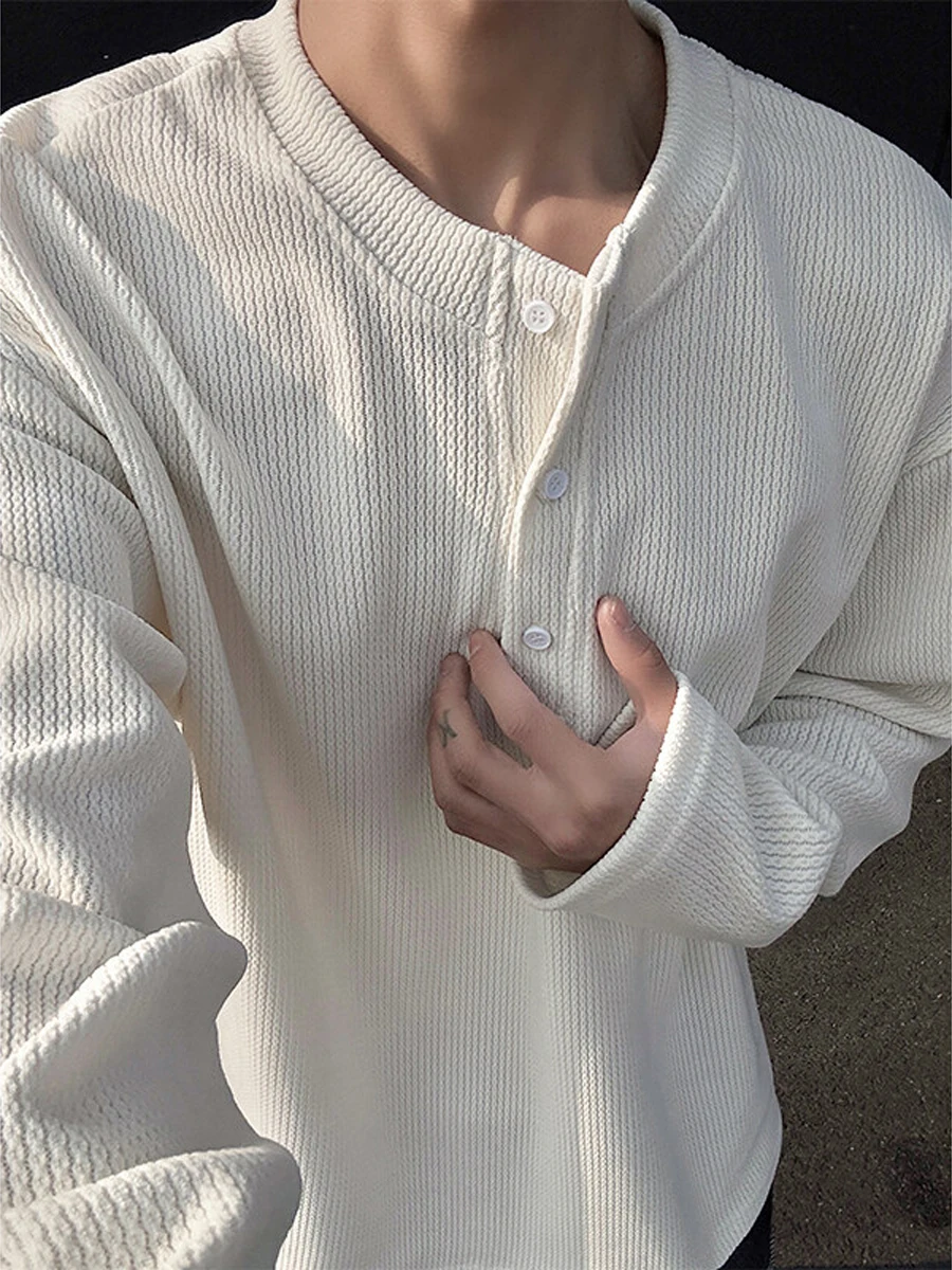 

Мужская толстовка Cleanfit Premium Heavyweight белого цвета с длинным рукавом, в полоску, с воротником Хенли, повседневная, в американском стиле, из полиэстера.