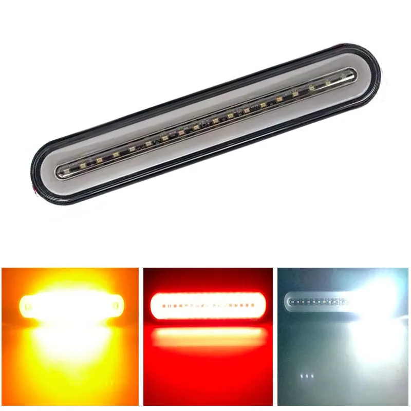 Luz de Sinalização Multifuncional para Caminhão, Luz Traseira LED, Lâmpada Traseira 12V, Indicador de Segurança de Parada e Ré, Lanterna Traseira para Carro, Caminhão, Camionete, Van