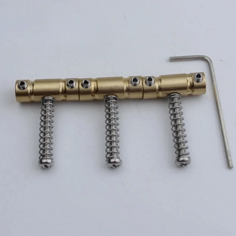 1 Set for TL Guitar in-Tune Goto Compensated Guitar Bridge Saddles Brass Material, String Spacing 10.8mm,