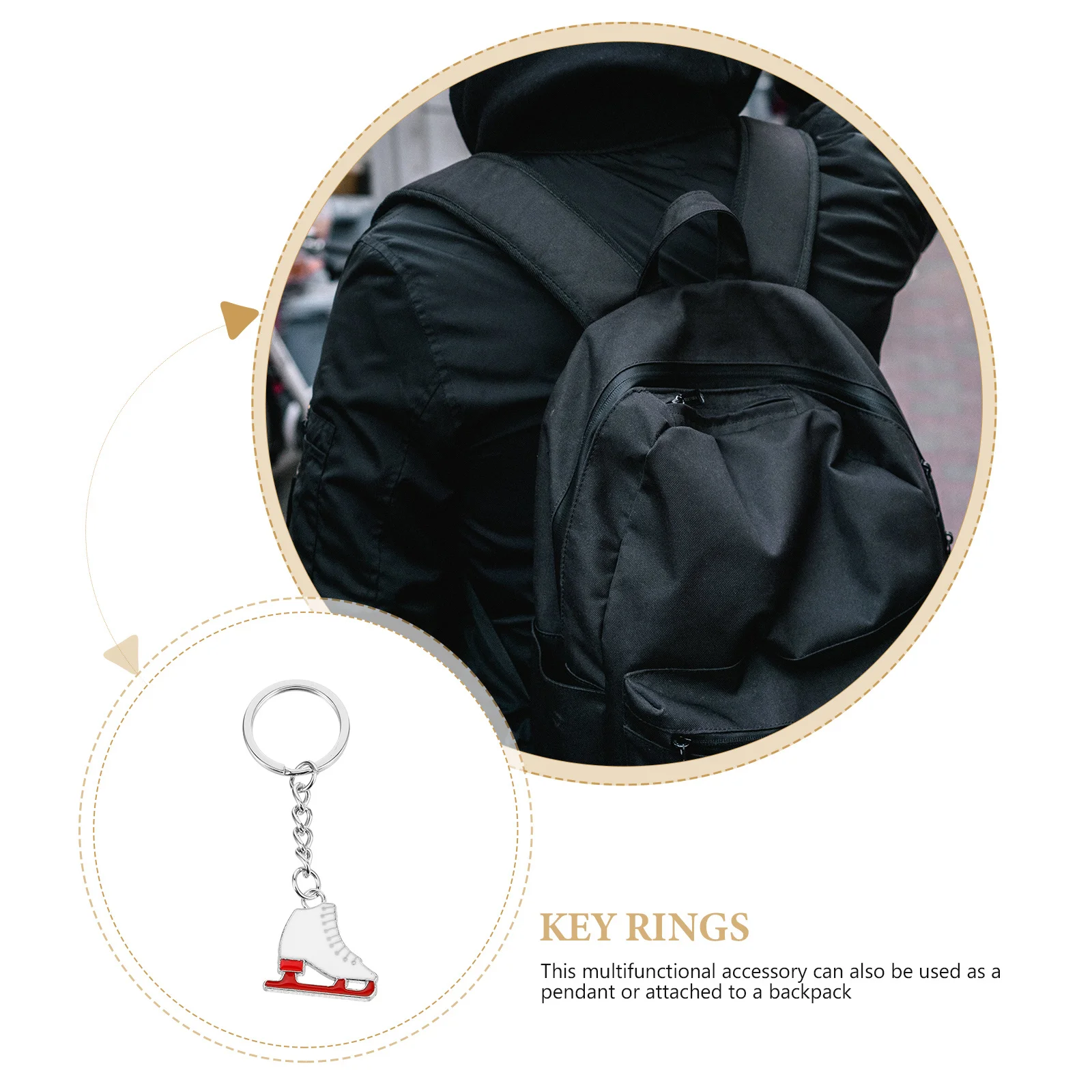 

2Pcs Alloy Ice Skate Keychain Cute Skating Shoe Charm Portable Bag Pendant Winter Skating Party Favor Accessories