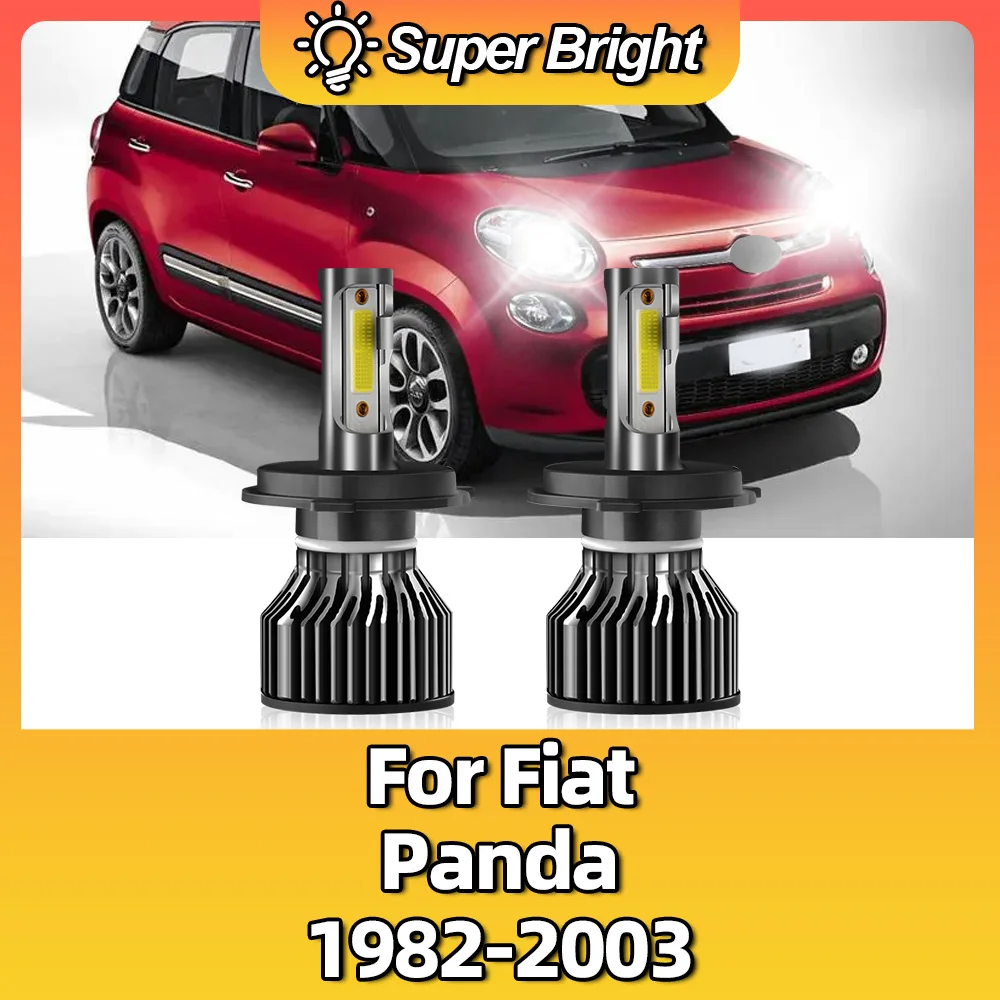

Headlights Car LED 100W 12V H4 6000K For Fiat Panda 1982-1990 1991 1992 1993 1994 1995 1996 1997 1998 1999 2000 2001 2002 2003