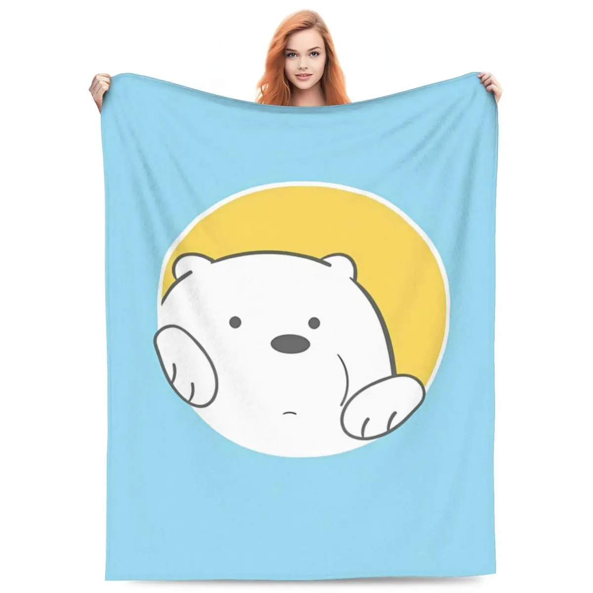 We Bare Bears Blanket Quality Warm Soft Throw Blanket Winter Decorative Living Room Aesthetic Bedspread