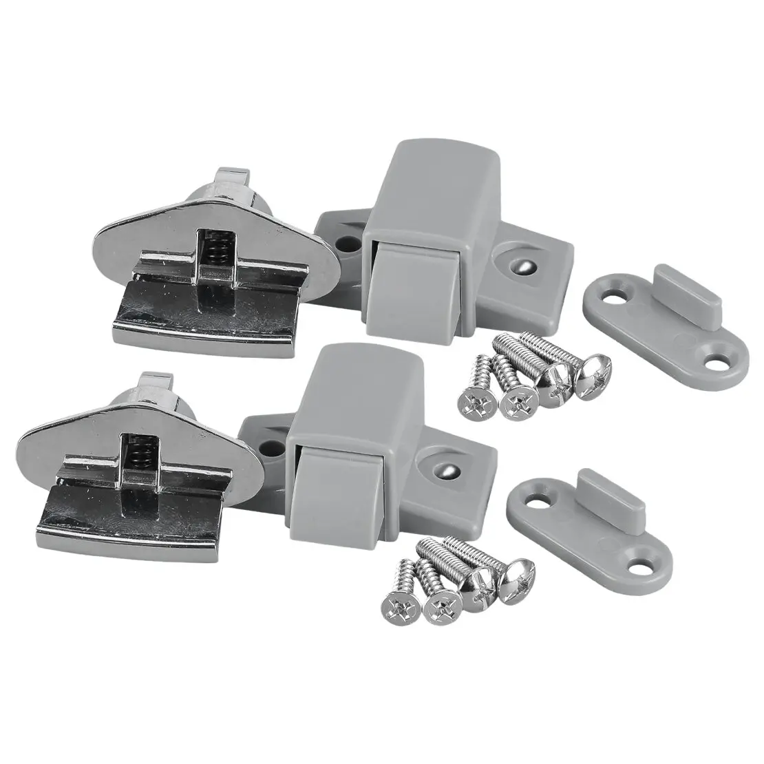 2 Sets Drawer Cabinet Cupboard Furniture Door Locker Keyless Push Button Lock Latch Release Catch Hardware Fit For Boat Yacht RV