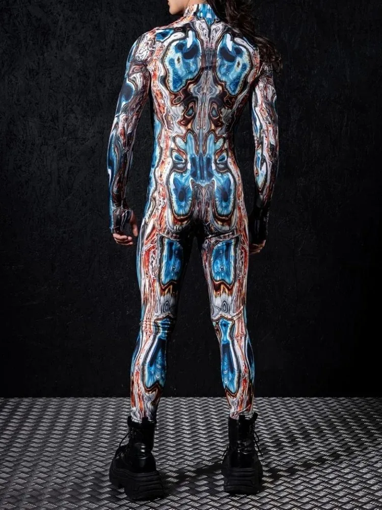 Halloween-Party-Performance-Roboter-Jumpsuit Weltraum-Soldaten-Kostüm Tech-Soldaten-Strampler Rollenspiel Universum-Kampf-Bodysuit 2026 – Detail 5