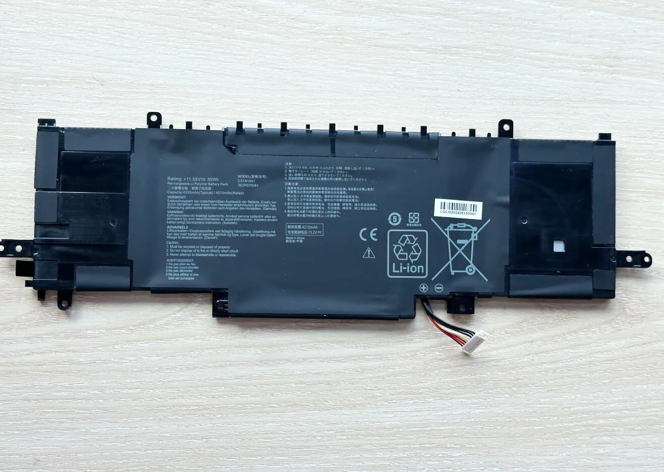 Imagem -04 - Bateria para Asus Zenbook 14 C31n1841 Ux434da Ux434fa Ux434flc Ux334fl