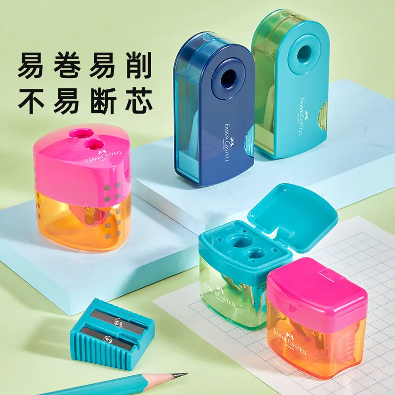 1/2/3pcs Faber-Castell Dual-Hole Pencil Sharpener, Art Student Grade, Portable & Durable for Colored Pencils & Sketching
