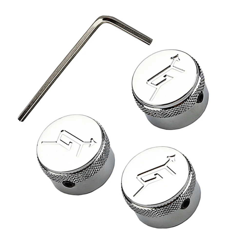 

1Set Guitar Knobs Professional Volume Control Durable Anti-Wear Electric Guitar Accessories Stylish Scale Design