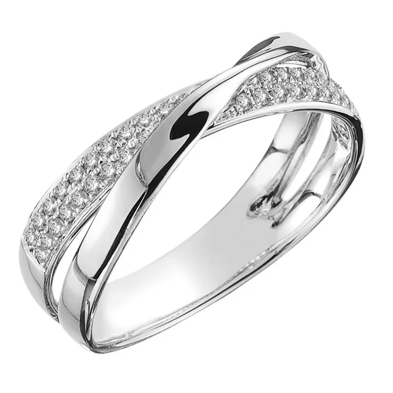 Bague croix en argent regardé 925 pour femme, bague femme classique, 2 tons, forme X, MF ite, absorbe ouissante, matiques de mariage