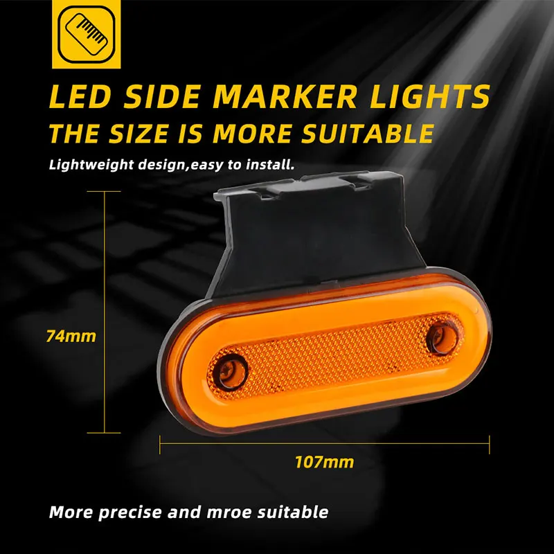 Trucks LED Side Lights 24V Marker Lamp Rear Indicator Lights Universal For Trailer Reflector RV Bus Camper Van Accessories