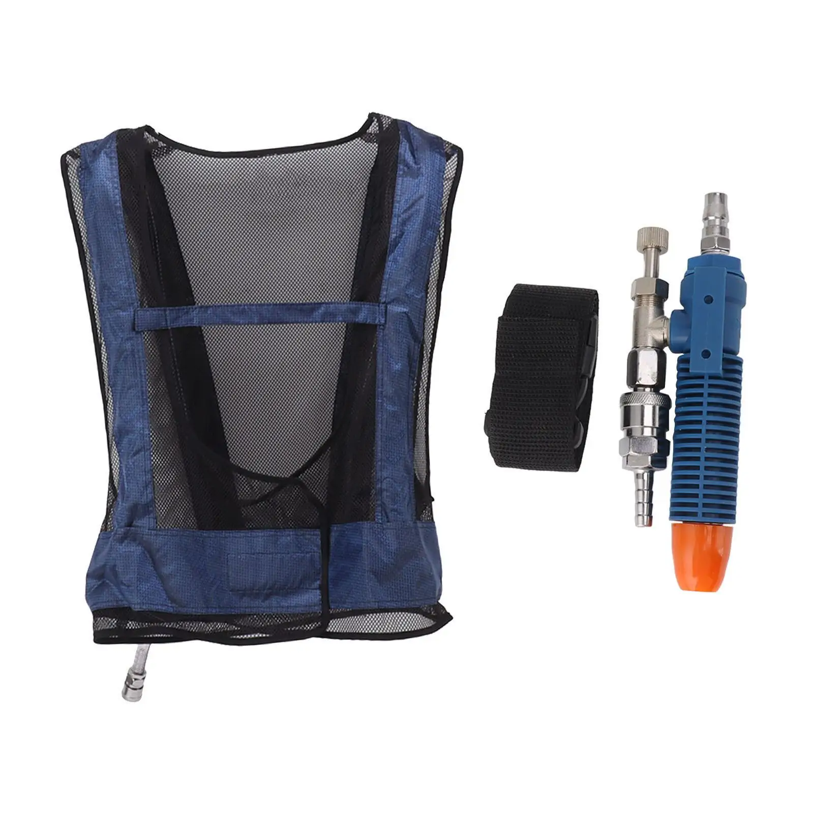 

Electric Cooling Waistcoat for Welding with Adjustable Temperature Control, Compressed Air and Belt-Compatible Design