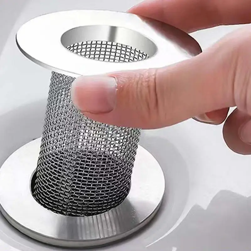 Rete fognaria per lavello da bagno filtro filtro in acciaio inox punzonatura Foor scarico lavello filtro fogna scorie rete lavaggio piatto filtro