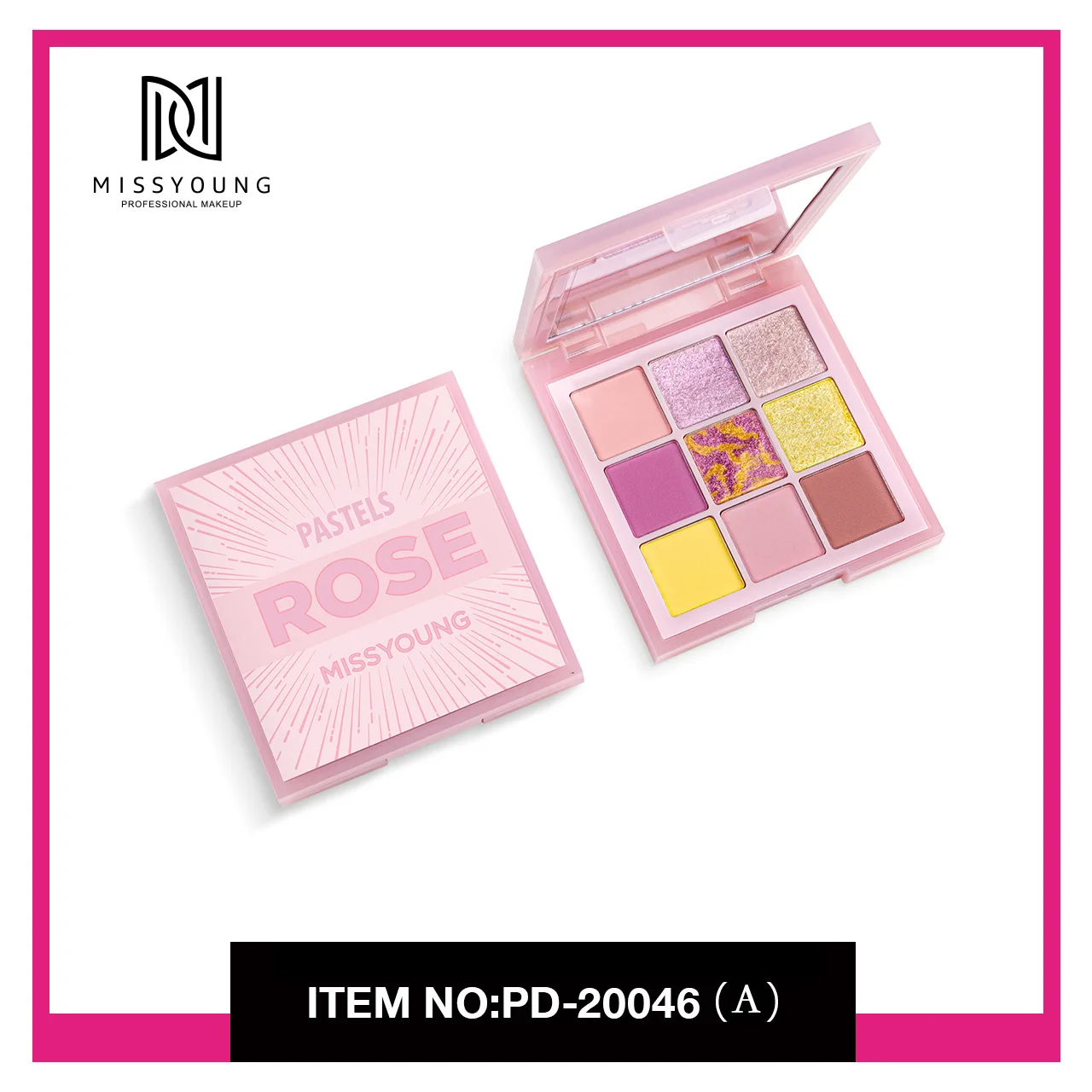 Paleta Cieni do Powiek Beauty Glazed Mint, Kolorowa Paleta Cieni, Brokatowy Rozświetlacz, Pigment do Makijażu, Matowa Paleta Cieni do Powiek