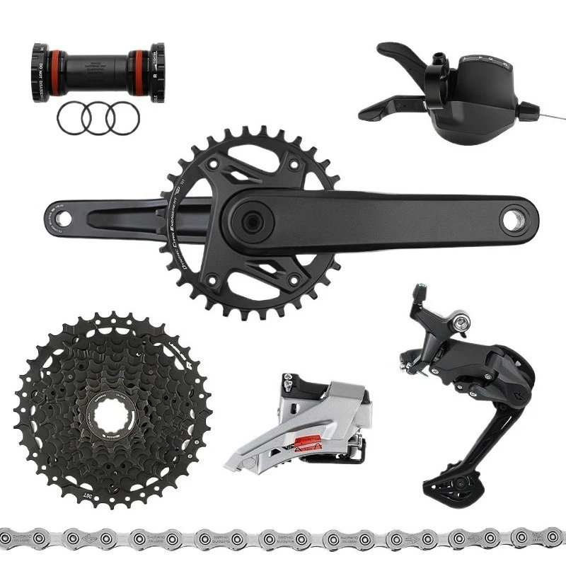 Mountain Bike 1x9/2x9 Speed Shifter Set, Wide Range Sensitive Shifting, Durable and Long-Lasting